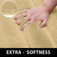 Luxe Home International Luxe Home Toronto Bathmat Super Soft Microfiber Non-Slip Bathroom mat for Home (40x60 cm, Gold) - 40x60 cm, Gold