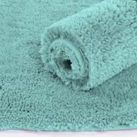 Luxe Home International Luxe Home Vegas Microfiber Bath Mat Super Soft Non Slip Washable Mat for Bathroom, Kitchen, Bedroom, and Home (40x60 cm, Aqua) Pack of 1, Rectangular - 40x60 Cm, Aqua