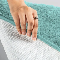 Luxe Home International Luxe Home Vegas Microfiber Bath Mat Super Soft Non Slip Washable Mat for Bathroom, Kitchen, Bedroom, and Home (40x60 cm, Aqua) Pack of 1, Rectangular - 40x60 Cm, Aqua