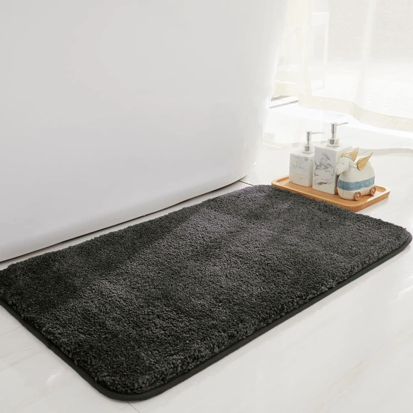 Luxe Home International Bathmat Newman Microfiber 2500 GSM Anti Slip ( Arabic Coffee, 45x75 cm, Pack of 1 ) - 45x75 cm, Arabic Coffee