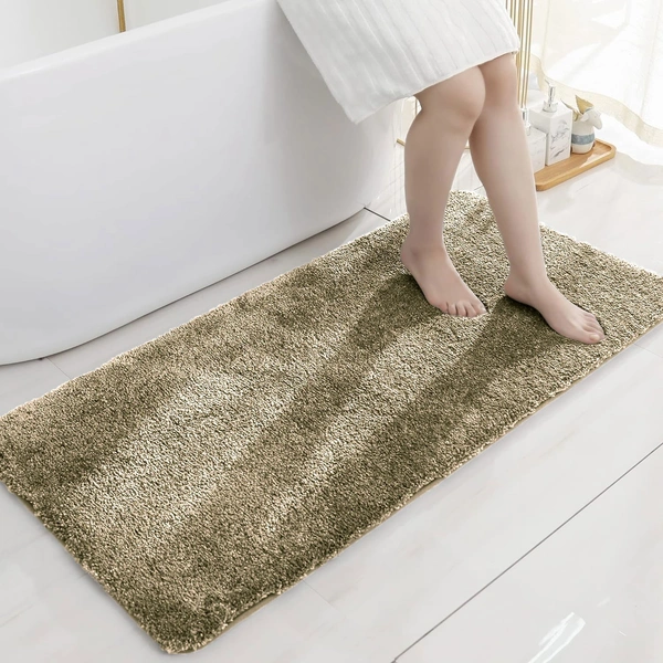 Luxe Home International Bathmat Newman Microfiber 2500 GSM Anti Slip ( Anti Gold, 60x90 cm, Pack of 1 ) - 60x90 cm, Anti Gold
