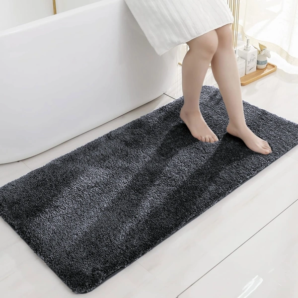 Luxe Home International Bathmat Newman Microfiber 2500 GSM Anti Slip ( Anthrea, 60x90 cm, Pack of 1 ) - 60x90 cm, Anthrea