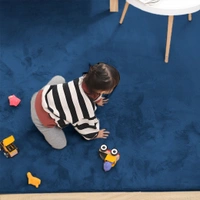 Luxe Home International Rabbit Fur Rectangular Carpet Soft Anti Slip Skid Rufle Mats For Bathroom Door 3X5 Feet (Teal) Pc 1 - 3x5 Ft, Teal