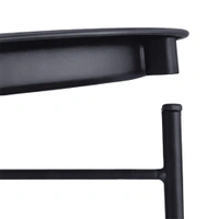 Luxe Home International Round Metal Side Table for Living Room & Bedroom Modern Bedside Table, Coffee Table, Corner Table with Sturdy Iron Frame, 33x33x48-Small - 33x33x48cm, Black