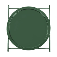 Luxe Home International Round Metal Side Table for Living Room & Bedroom Modern Bedside Table, Coffee Table, Corner Table with Sturdy Iron Frame, Blue, 33x33x48-Small - 33x33x48cm, Green