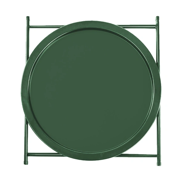 Luxe Home International Round Metal Side Table for Living Room & Bedroom Modern Bedside Table, Coffee Table, Corner Table with Sturdy Iron Frame, Blue, 33x33x48-Small - 33x33x48cm, Green