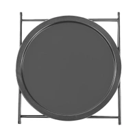 Luxe Home International Round Metal Side Table for Living Room & Bedroom Modern Bedside Table, Coffee Table, Corner Table with Sturdy Iron Frame, Green, 33x33x48-Small - 33x33x48cm, Silver