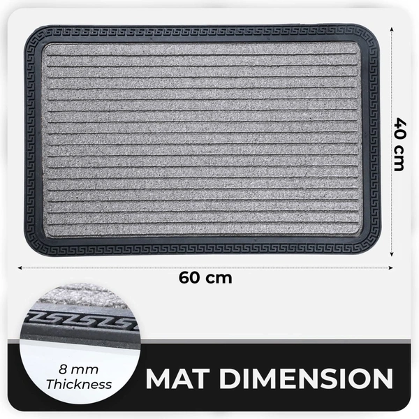 Luxe Home International Rubber Doormats Entrance Foot mate water absorbing Door Mat For Bathroom Floor, Room Mats, Size 40x60 cm, Silver - 40x60 cm, Red