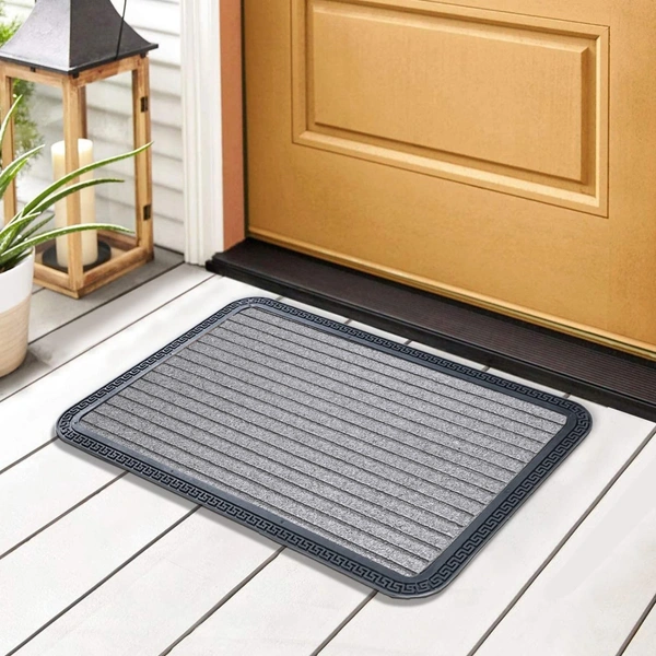 Luxe Home International Rubber Doormats Entrance Foot mate water absorbing Door Mat For Bathroom Floor, Room Mats, Size 40x60 cm, Silver - 40x60 cm, Red