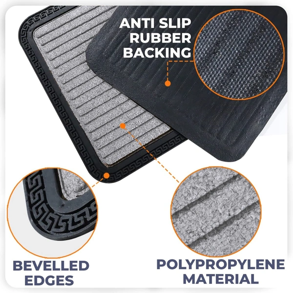 Luxe Home International Rubber Doormats Entrance Foot mate water absorbing Door Mat For Bathroom Floor, Room Mats, Size 40x60 cm, Silver - 40x60 cm, Red