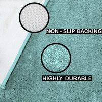 Luxe Home International Luxe Home Newman Carpet ( 4x6 Ft ) Bedroom Carpet - Aqua | Soft, Non Slip, Washable | Carpet for Home or Living room Carpet for Floor - 4x6 Ft, Aqua