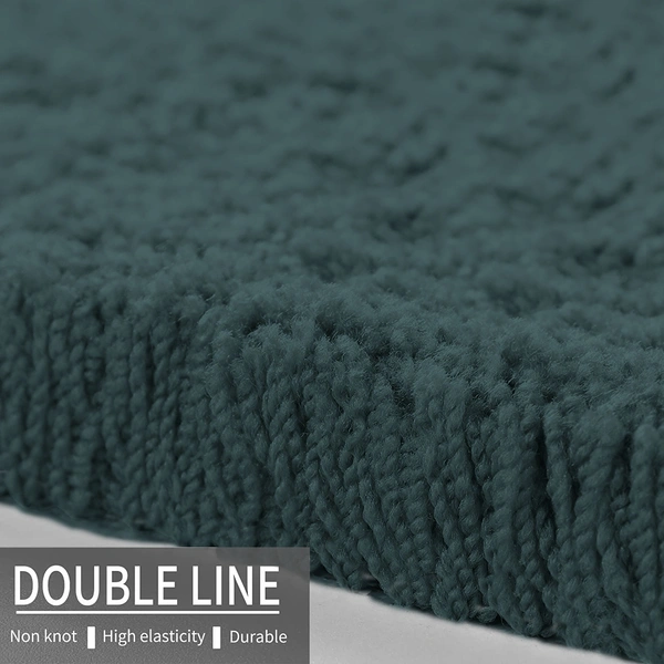 Luxe Home International Bathmat Sensuous Microfiber 2500 GSM Anti-Skid ( H.Green , 40 Cm x 60 Cm , Pack of 1 ) - 40x60 cm, Anthra