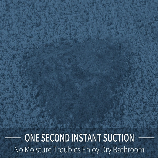 Luxe Home International Sensuous Bath Mat Soft, Non Slip Mat for Bedroom and Bathroom Floor - 40x60 cm, Teal