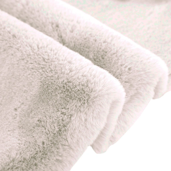 Luxe Home International Rectangular Bath Mat Super Soft Anti Skid Rabbit Fur (1000 GSM) Bathroom Mats for Bedroom, Door, Kitchen Floor (60 X 90 Cm, Skin) Pack of 1 - 60x90 cm, Skin