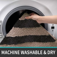 Luxe Home International Tokyo Crosswave Bathmat Microfiber Anti Skid Super Soft 1 Pieces ( Coffee, 45 Cm x 75 Cm ) - 45x75 cm, Coffee