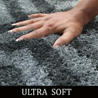 Luxe Home International Tokyo Crosswave Bathmat Microfiber Anti Skid Super Soft 1 Pieces ( Grey, 45 Cm x 75 Cm ) - 45x75 cm, Grey