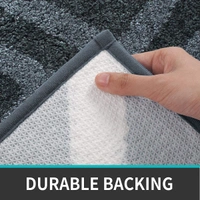 Luxe Home International Tokyo Crosswave Bathmat Microfiber Anti Skid Super Soft 1 Pieces ( Grey, 45 Cm x 75 Cm ) - 45x75 cm, Grey