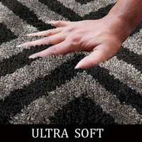 Luxe Home International Tokyo Crosswave Bathmat Microfiber Anti Skid Super Soft 1 Pieces ( Anthra, 45 Cm x 75 Cm ) - 45x75 cm, Anthra