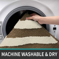 Luxe Home International Tokyo Web Bathmat Microfiber Anti Skid Super Soft 1 Pieces ( Tobacco, 45 Cm x 75 Cm ) - 45x75 cm, Tobacco