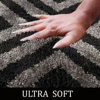 Luxe Home International Tokyo Crosswave Bathmat Microfiber Anti Skid Super Soft 1 Pieces ( Anthra, 45 Cm x 75 Cm ) - 45x75 cm, Anthra