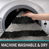 Luxe Home International Tokyo Crosswave Bathmat Microfiber Anti Skid Super Soft 1 Pieces ( Anthra, 45 Cm x 75 Cm ) - 45x75 cm, Anthra