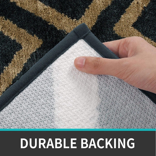 Luxe Home International Tokyo Crosswave Bathmat Microfiber Anti Skid Super Soft 1 Pieces ( Anti Gold, 45 Cm x 75 Cm ) - 45x75 cm, Anti Gold