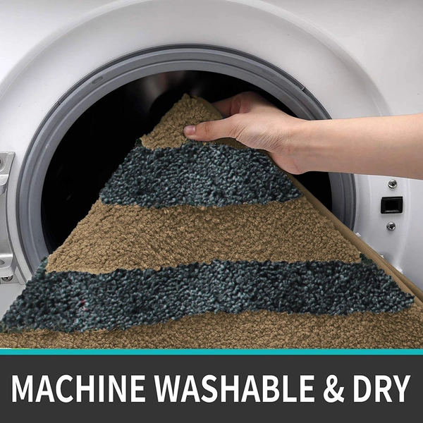 Luxe Home International Tokyo Crosswave Bathmat Microfiber Anti Skid Super Soft 1 Pieces ( Anti Gold, 45 Cm x 75 Cm ) - 45x75 cm, Anti Gold