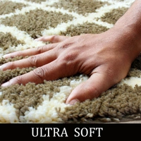 Luxe Home International Tokyo Diamond Bathmat Microfiber Anti Skid Super Soft 1 Pieces ( Tobacco, 45 Cm x 75 Cm ) - 45x75 cm, Tobacco