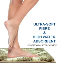 Luxe Home International Tokyo Diamond Bathmat Microfiber Anti Skid Super Soft 1 Pieces ( Tobacco, 45 Cm x 75 Cm ) - 45x75 cm, Tobacco