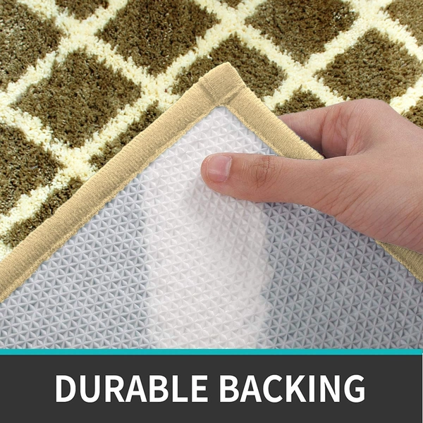 Luxe Home International Tokyo Diamond Bathmat Microfiber Anti Skid Super Soft 1 Pieces ( Tobacco, 45 Cm x 75 Cm ) - 45x75 cm, Tobacco