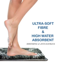 Luxe Home International Tokyo Diamond Bathmat Microfiber Anti Skid Super Soft 1 Pieces ( Grey, 45 Cm x 75 Cm ) - 45x75 cm, Grey