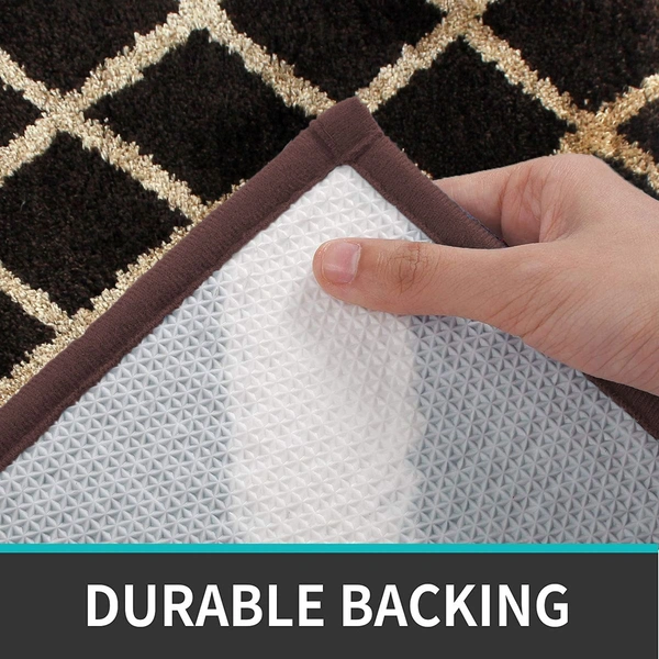 Luxe Home International Tokyo Diamond Bathmat Microfiber Anti Skid Super Soft 1 Pieces ( Coffee, 45 Cm x 75 Cm ) - 45x75 cm, Coffee