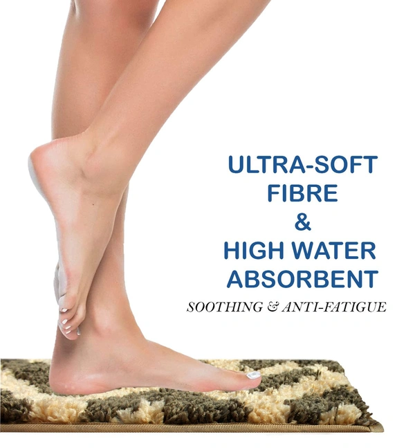 Luxe Home International Tokyo Hermes Bathmat Microfiber Anti Skid Super Soft 1 Pieces ( Chocolate, 45 Cm x 75 Cm ) - 45x75 cm, Chocolate