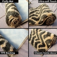 Luxe Home International Tokyo Hermes Bathmat Microfiber Anti Skid Super Soft 1 Pieces ( Chocolate, 45 Cm x 75 Cm ) - 45x75 cm, Chocolate