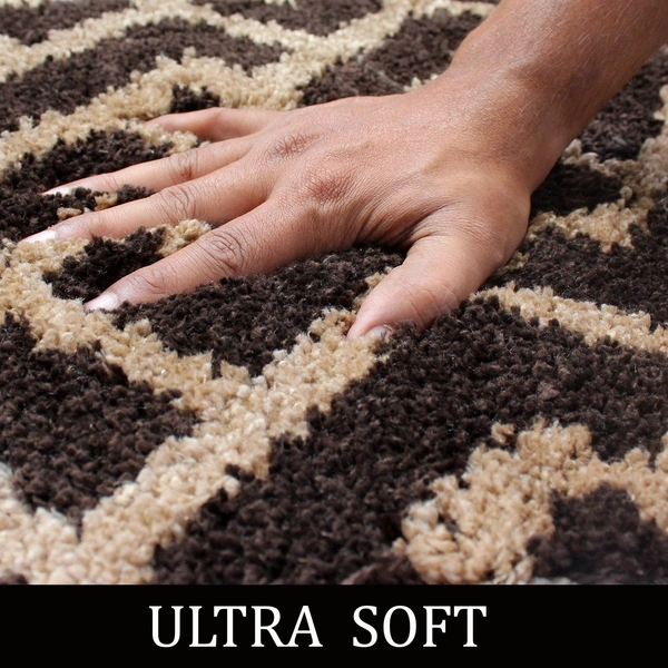 Luxe Home International Tokyo Hermes Bathmat Microfiber Anti Skid Super Soft 1 Pieces ( Coffee, 45 Cm x 75 Cm ) - 45x75 cm, Coffee