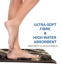 Luxe Home International Tokyo Hermes Bathmat Microfiber Anti Skid Super Soft 1 Pieces ( Coffee, 45 Cm x 75 Cm ) - 45x75 cm, Coffee