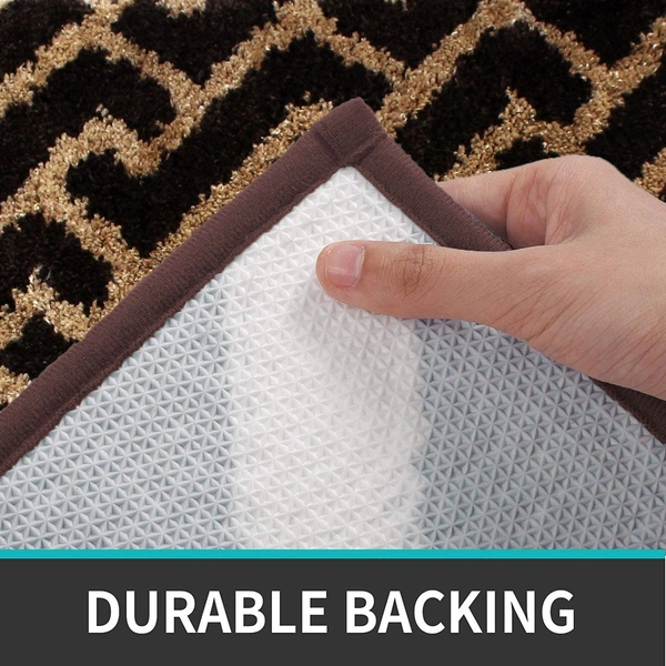 Luxe Home International Tokyo Hermes Bathmat Microfiber Anti Skid Super Soft 1 Pieces ( Coffee, 45 Cm x 75 Cm ) - 45x75 cm, Coffee