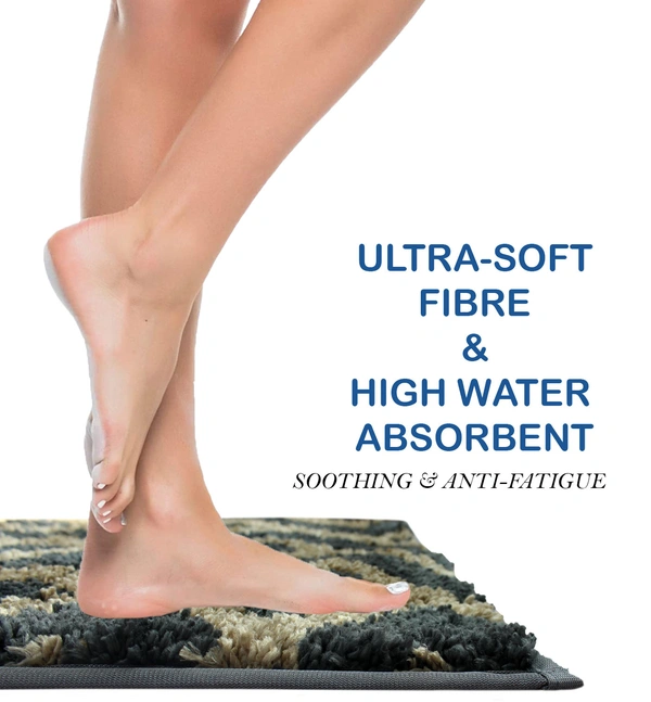 Luxe Home International Tokyo Hermes Bathmat Microfiber Anti Skid Super Soft 1 Pieces ( Anti Gold, 45 Cm x 75 Cm ) - 45x75 cm, Anti Gold