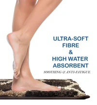 Luxe Home International Tokyo Honeycomb Bathmat Microfiber Anti Skid Super Soft 1 Pieces ( Coffee, 45 Cm x 75 Cm ) - 45x75 cm, Coffee