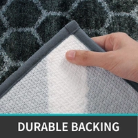 Luxe Home International Tokyo Honeycomb Bathmat Microfiber Anti Skid Super Soft 1 Pieces ( Grey, 45 Cm x 75 Cm ) - 45x75 cm, Grey