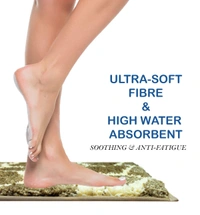 Luxe Home International Tokyo Honeycomb Bathmat Microfiber Anti Skid Super Soft 1 Pieces ( Tobacco, 45 Cm x 75 Cm ) - 45x75 cm, Tobacco