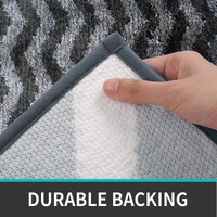 Luxe Home International Tokyo Waves Bathmat Microfiber Anti Skid Super Soft 1 Pieces ( Grey, 45 Cm x 75 Cm ) - 45x75 cm, Grey