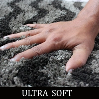 Luxe Home International Tokyo Waves Bathmat Microfiber Anti Skid Super Soft 1 Pieces ( Anthra, 45 Cm x 75 Cm ) - 45x75 cm, Anthra