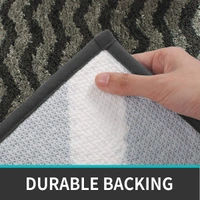 Luxe Home International Tokyo Waves Bathmat Microfiber Anti Skid Super Soft 1 Pieces ( Anthra, 45 Cm x 75 Cm ) - 45x75 cm, Anthra