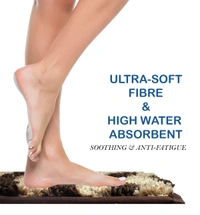 Luxe Home International Tokyo Web Bathmat Microfiber Anti Skid Super Soft 1 Pieces ( Coffee, 45 Cm x 75 Cm ) - 45x75 cm, Coffee