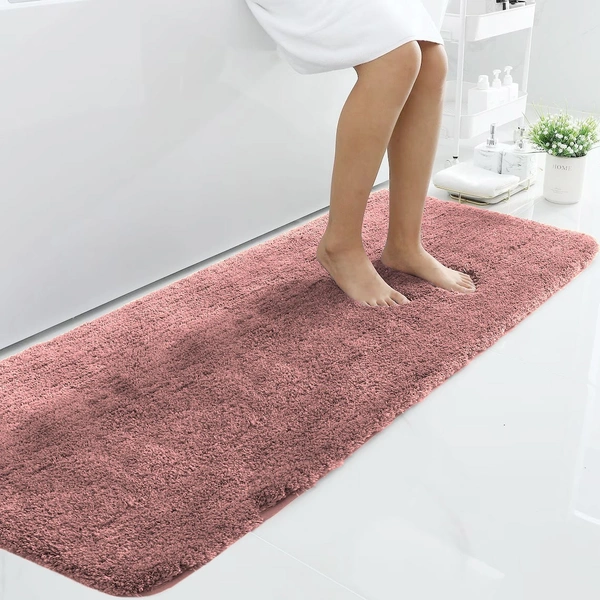 Luxe Home International Vegas Floor Runner Soft, Non Slip Rugs for Bedroom side and Bathroom Floor - 2x5 Ft, Fuscia