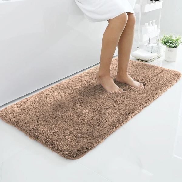 Luxe Home International Luxe Home Bathmat 2800 GSM Microfiber Anti Slip Water Absorbent Machine Washable and Quick Dry Vegas Mats for Bathroom, Kitchen, Entrance ( Rust , 60x90 Cm , Pack of 1 ) - 60x90 cm, Rust