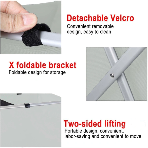 Luxe Home International Laundry Basket for Clothes Foldable, Waterproof Premium Aluminum Laundry Hamper Perfect for Bathroom, Bedroom, Kitchen (Rectangle) Grey - 30X35X50CM, Silver