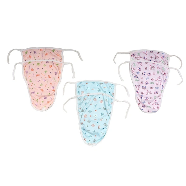 FAIRBIZPS Soft Cotton Baby Langot Cloth Diapers Washable Skin Friendly Baby Langot Reusable Cloth Nappies - Set of 6 (Pink Blue and Orange)