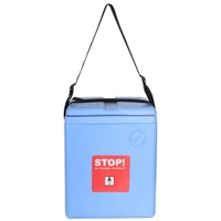 FAIRBIZPS 4 Ice Pack Vaccine Storage Carrier Box Portable CFC- Free Polyurethane Controller Vaccine Storage Box with Integral, Hinged Lid & Stopper (1.67 Ltr.) (Blue) - BLUE